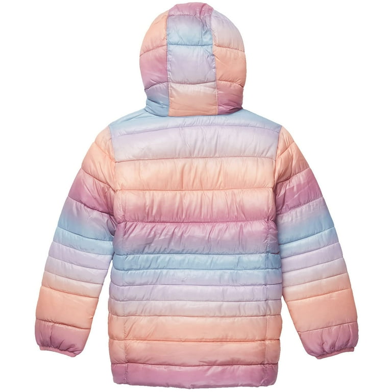 Nike Just Do It Printed Puffer Jacket Little Kids Girls Multi Ombre 6X Little Kid Walmart