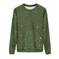 thumbnail image 4 of Enjoytime Plus Size Womens Clothing Cute Print Long Sleeve Crewneck Sweatshirt Casual Loose Pullover Tops Army Green XL, 4 of 7