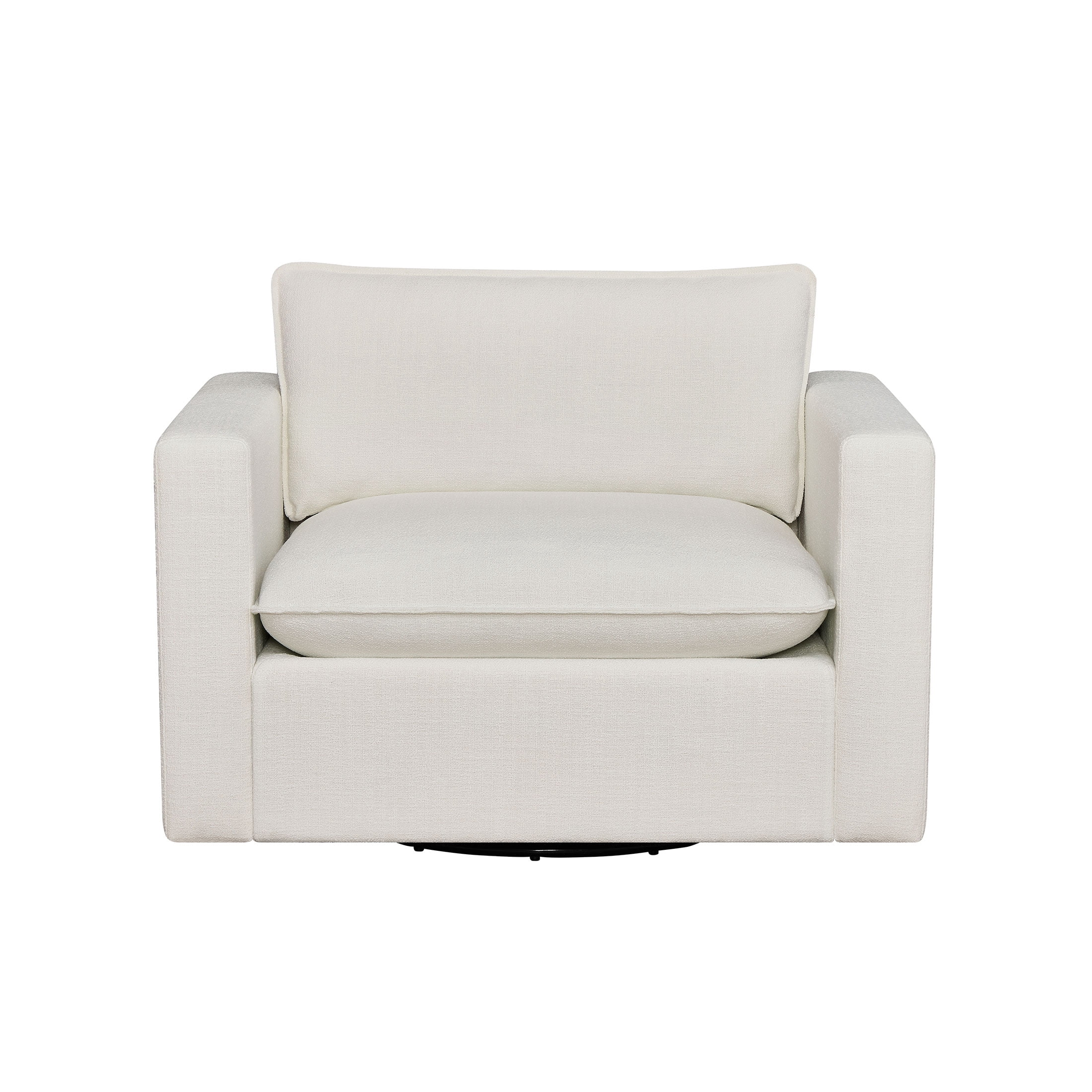 Better Homes and Gardens Weston Cloud Swivel Accent Chair, White