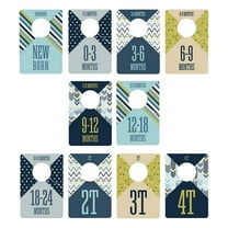 Baby Boy Closet Clothing Dividers / Closet Organizer For Baby Clothes Newborn To 4T / 4" x 6" Boy Nursery Clothes Size Dividers