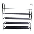 thumbnail image 3 of Black 5-Tier Shoe Rack, Non-woven Fabric Storage Organizer with Handle, 39" Wide, for Entryway/Closet. Easy Assembly, Durable, Holds Shoes Neatly., 3 of 8