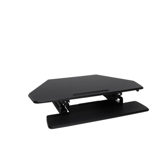 OFM Core Collection Adjustable Desktop Riser, Corner Standing L-Shaped ...