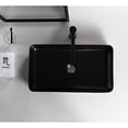 thumbnail image 4 of Mocoloo 24" Black Rectangle Bathroom Sink Modern Above Counter Porcelain Ceramic Sink Art Basin, 4 of 9