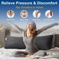 thumbnail image 4 of XWZO Cooling Body Pillow for Side Back and Stomach Sleepers - Shredded Memory Foam Bed Pillow with Removable & Adjustable Filling, Set of 1, 20 x 54 Inches, Grey, 4 of 8