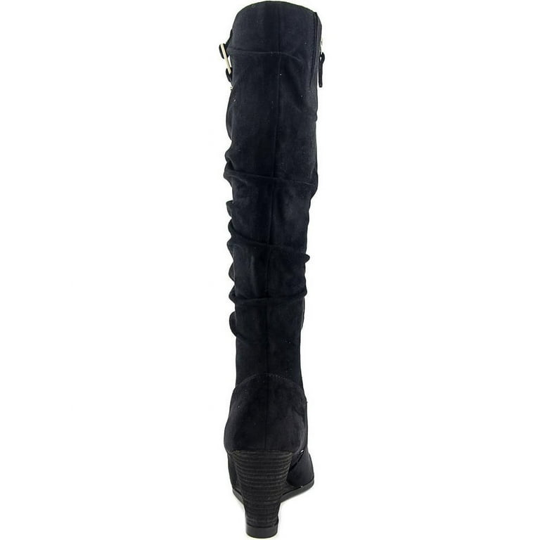 Dr. Scholl s Women s Poe Slouch Boot Black Microsuede Size 7.5 Walmart