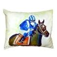 thumbnail image 3 of Betsy Drake Horse & Jockey No Cord Pillow 16x20, 3 of 3