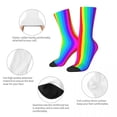 thumbnail image 6 of Striped Socks Colorful Print Leisure Stockings Ladies Quality Skateboard Socks Autumn Des, 6 of 7