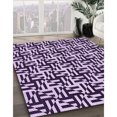 thumbnail image 3 of Ahgly Company Machine Washable Indoor Square Transitional Dark Purple Area Rugs, 3' Square, 3 of 7