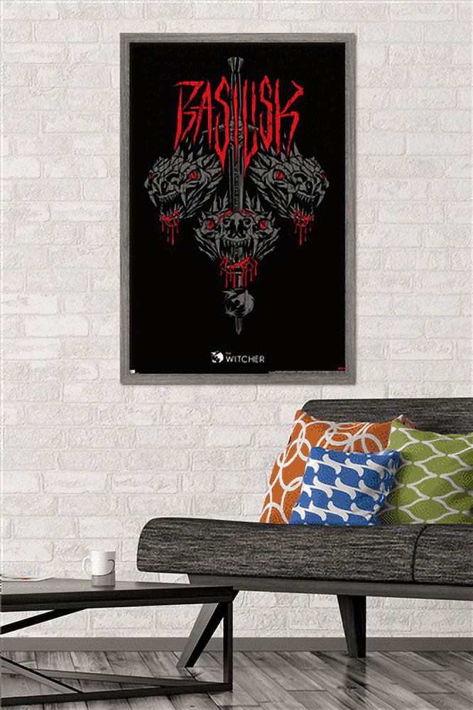 Netflix The Witcher Season 2 - Basilisk Wall Poster, 22.375" x 34", Framed