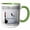Green/White, variant on 3drose, I Promise to Protect You Always Quote with Couple Cuddling, 11oz Two-tone Red Mug