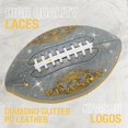 thumbnail image 2 of KPASON Football, Glitter Glow Football - Silver Holographic Glow Football Sparkles in The Light - Official Size 9 with Pump for Adults, Youth, 2 of 5