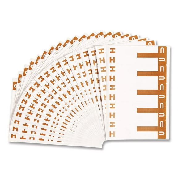 Smead Alpha-Z Color-Coded First Letter Name Labels H & U Dark Brown 100/Pack 67159