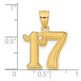 thumbnail image 5 of Diamond2Deal Mother's Day Gift 14K Yellow Gold Polished Etched Number 17 Pendant for Women, 5 of 6