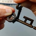 thumbnail image 4 of Zinc Alloy Metal Kongming Lock Puzzle, Magic Alloy Padlock - Unbreakable Brain Teaser, Intelligent Lock Without Electricity - Decorative Metal Lock with Key - No Feathers, 4 of 5