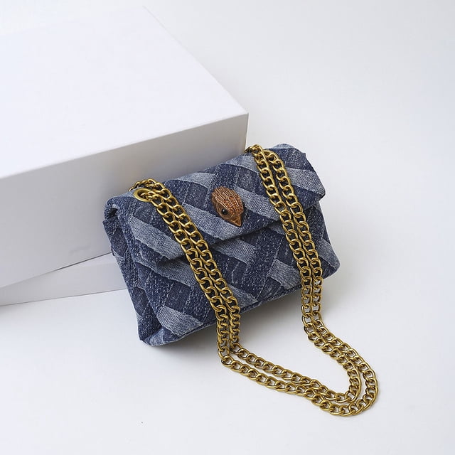 KURT GEIGER LONDON-bolso de hombro de mezclilla para mujer, bandolera de gran capacidad, bolso de mano de marca de lujo, monedero de tendencia de moda