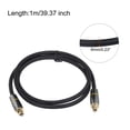thumbnail image 2 of Fiber Optic Audio Cable Braided Digital Audio Optic Cable Nylon Metal Shell Gold-Plated 3.3Ft for TV Black, 2 of 6