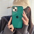 thumbnail image 1 of iPhone 11 12 13 14 Plus PRO MAX iPhone14 iPhone14Pro 2in1 Funda Transparente Suave Verde Oscuro, 1 of 3