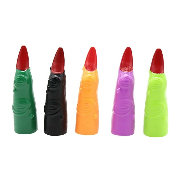 XINC Sale Clearance Toys and Hobbies 5PCS Plastic Witch Fingers Colorful Finger Pointers For Kids Reading Halloween Witch Fingers For Costume Accessory 5 Colors(Random Color) Novelty funny toy