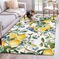 thumbnail image 2 of Lemon Bird Large Area Rugs for Bedroom Living Room, Soft Non Slip Carpet Bedside Rug, Watercolor Yellow Green Foliage Flower Leaf Rectangular Floor Cover Kitchen Accent Rug 2.7'x5' for Office, 2 of 9