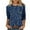 #0064-Navy, variant on Neewe 3/4 Length Sleeve Womens Tops Casual V Neck Shirts Soft Basic Tees Business Work Blouses
