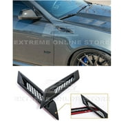 Replacement For 2006-2015 Cadillac CTS-V GM Factory Style CARBON FIBER Side Bumper Fender Vents Pair