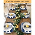 thumbnail image 4 of 15 Inch Round Placemats Set of 4, Navy Blue Anchor Non Slip Heat Insulation PP Table Mats, Nautical Summer Beach Coastal Ocean Washable Place Mats for Kitchen Dining Party Table Decor, 4 of 7
