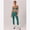 Green, variant on Womens 2 Piece Workout Sets Seamless Color Block Sports Bra Scrunch Butt Lifting High Waist Leggings Gym Set Black