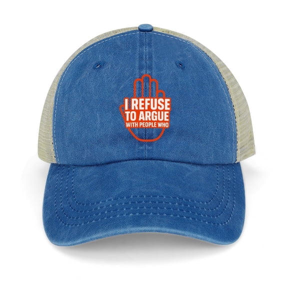 I Refuse To Argue With People Who Dark Blue Baseball Cap 100% Cotton Hats for Men Hats for Women