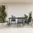 thumbnail image 1 of vidaXL 5 Piece Garden Dining Set Black Steel and Textilene, 1 of 5