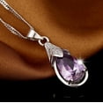 thumbnail image 2 of 925 Sterling Silver Water Drop White Opal Pendant Necklace, 2 of 2