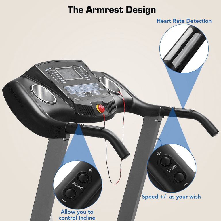 Entil 2.5 HP Electric Folding Treadmill 15 Preset Exercise