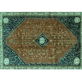 thumbnail image 1 of Ahgly Company Indoor Rectangle Persian Turquoise Blue Traditional Area Rugs, 2' x 4', 1 of 4