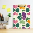 thumbnail image 2 of FORMRS Acrylic Clipboard with Low Profile Clip Standard A4 Letter Size, 12.5" x 9", Purple Clover Pattern, 2 of 8