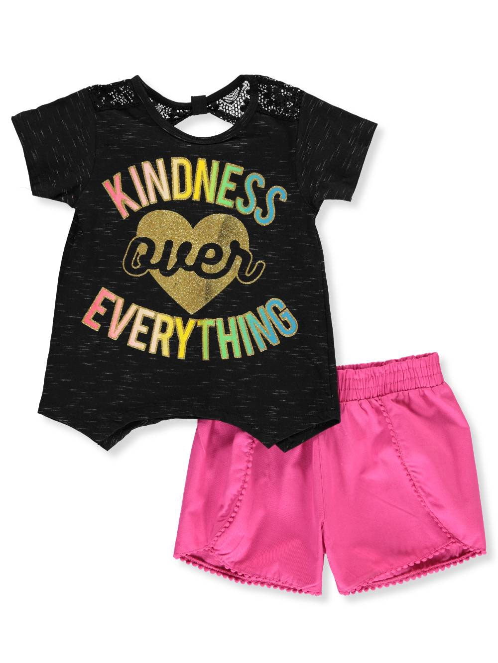 Real Love Girls/' 2-Piece Shorts Set Outfit