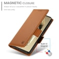 thumbnail image 6 of Allytechgroup Wallet Case for Samsung Galaxy S23 Ultra, Premium PU Leather Cards Slots Shockproof Flip Cover Stand Feature Magnetic Closure Retro Business Style Case Cover for Galaxy S23 Ultra, Brown, 6 of 6