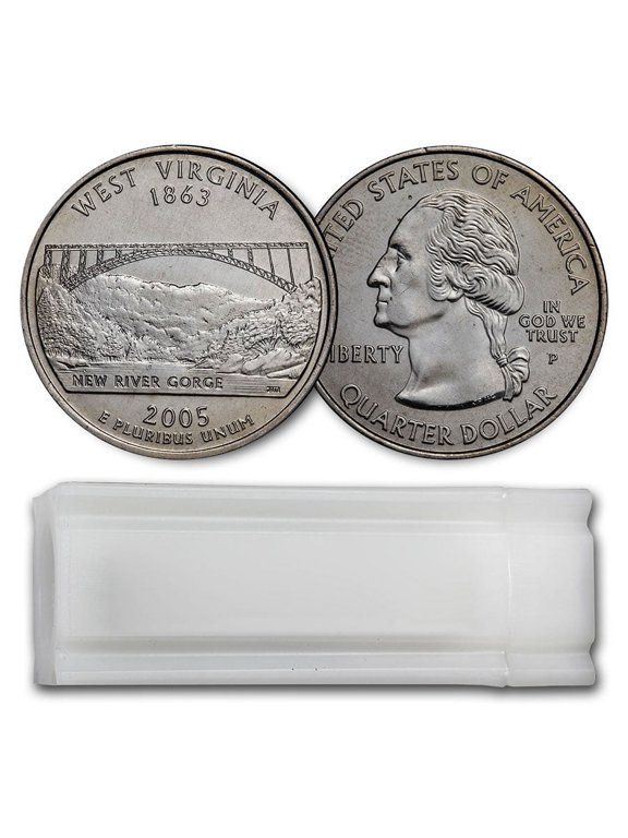 2005-P West Virginia Statehood Quarter 40-Coin Roll BU