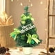 thumbnail image 1 of 30cm Mini Christmas Tree with Bows and Baubles Retractable Tabletop Holiday Decor for Home and Party, 1 of 7