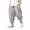 Grey, variant on Boys Girls Wide Leg Pants Size 2-12Y Washed Crinkle Loose Fit Casual Trousers for Summer Spring