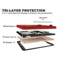 thumbnail image 3 of Dteck Case For Apple iPad 8th Generation 10.2-inch 2020,iPad 7th Gen 10.2" 2019 Shockproof 3 in 1 Design Rugged Hybrid Armor Rubber Hard Case Kickstand Protective Cover,Red+Black, 3 of 6