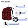 thumbnail image 5 of Balery Red Skulls Vintage Canvas Backpack for Men and Women - Large Capacity, Durable Travel Laptop Bag for School, Work, Hiking, and Outdoor Activities, 5 of 7
