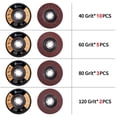 thumbnail image 2 of 20x 4.5" Flap Grinding Wheels 4-1/2 x7/8" 40 60 80 120 Grit Grinder Sanding Disc, 2 of 9
