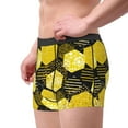 thumbnail image 2 of Yiaed Geometric Pattern with Bee Print Men's Soft Cotton Boxer Shorts Breathable Boxers Underwear Moisture-Wicking Underwear Stretch Boxer Briefs for Man-X-Large, 2 of 5