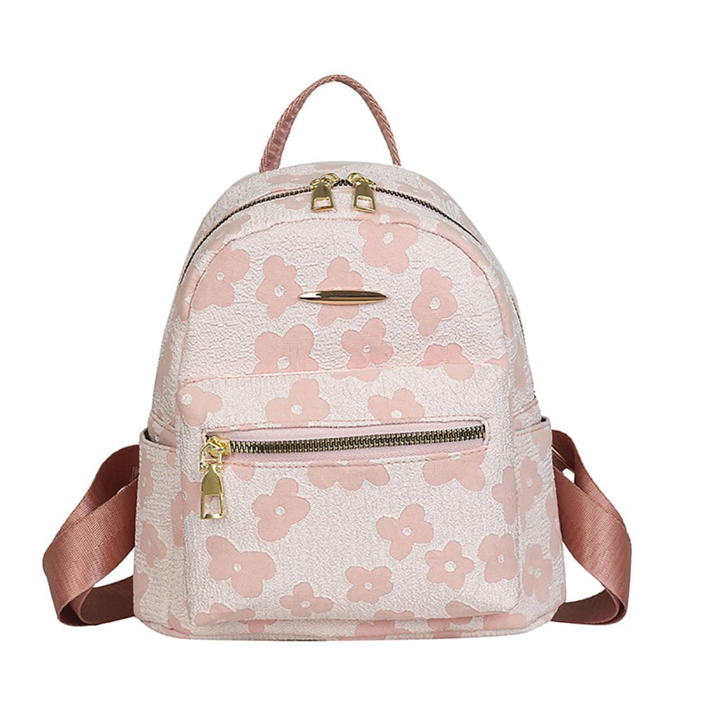 Sac à Dos Pur à Imprimé Floral pour Filles Sac d'École Portable en