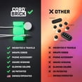 thumbnail image 6 of CordBrick Glowing Silicone + Steel Weighted Cable Holder for Nighstand, Cord Wrap for Travel, Unique iPhone Accessory. Small Graduation Gift for High Schoolers. Gadget for Teens. Orange Glow, 6 of 7