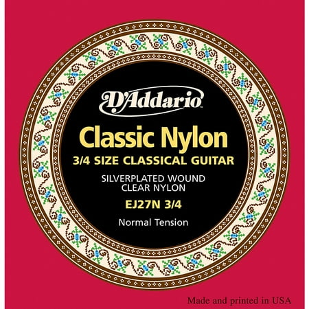 D'Addario EJ27 Nylon Classical Guitar Strings - 3/4 (Best 3 4 Size Classical Guitar)