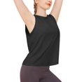 thumbnail image 6 of Fartey Workout Tank Tops for Women Slim Fit Yoga Athletic Tanks Summer Sleeveless Crew Neck Shirts Moisture Wicking Gym Running Top Black M, 6 of 7