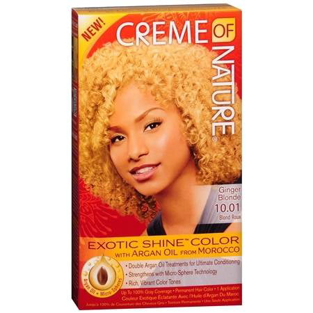Creme Of Nature Argan Oil Exotic Shine Permanent Hair Color Kit, Ginger Blonde 1.0 ea(pack of