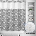 thumbnail image 2 of No Hook Shower Curtain, Black White Shower Curtains for Bathroom with See Through Top Window, Modern Abstract Art Farmhouse Waterproof & Washable Bath Curtain Standard 72"x72", 2 of 9