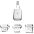 thumbnail image 1 of 1 metro clásico negro apple dedicado + cabezal magnético separado Android + cabezal magnético separado tipo c - cable de datos Xemadio LN-2370-2, 1 of 6