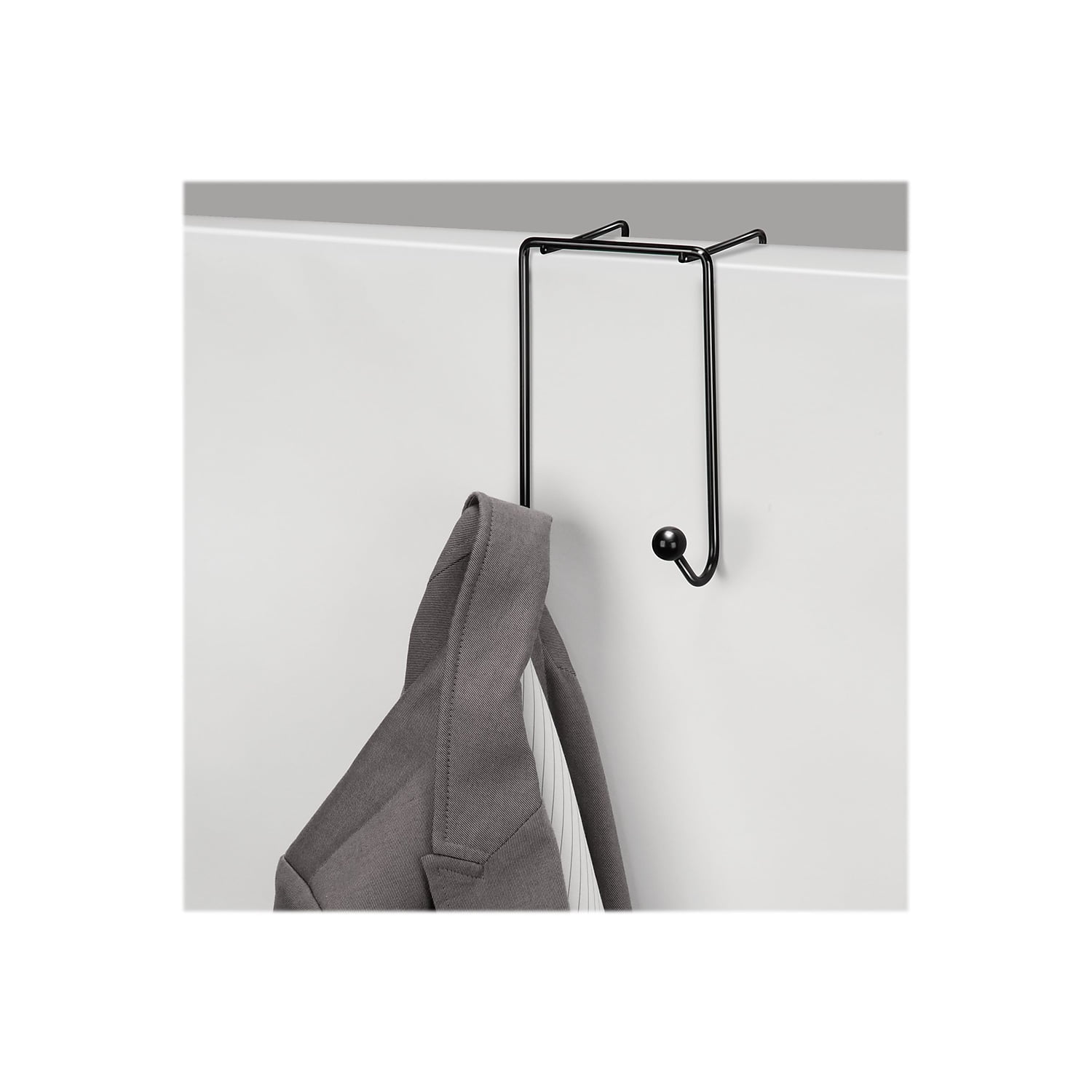 Details about   Fellowes Wire Partition Additions Plastic Double Coat Hook Black 75510 423889 